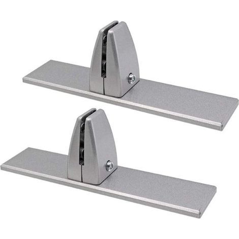 Support de Pince pour plexiglas, Pince de Table pour Protection Anti-Broche, Support en plexiglas, Support de Verre, Support de Serrage Verre Acrylique, Lot de 2 pièces,Silber (1/5)
