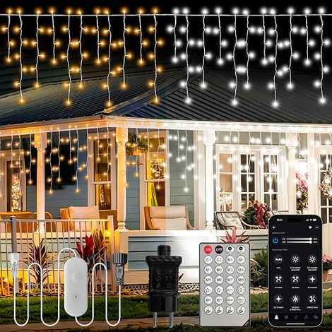 Guirlande Stalactite Exterieur/Intérieur avec APP Chaud/Froid, 10M (1/4)