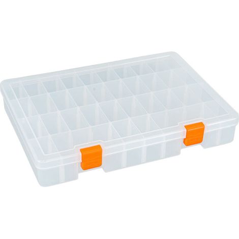 Boîte de rangement transparente à 36 compartiments, organiseur robuste pour vis et petits outils (1/5)