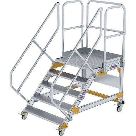 MUNK Plattformtreppe fahrbar 45° Stufenbreite 1000mm 5 Stufen (1/2)