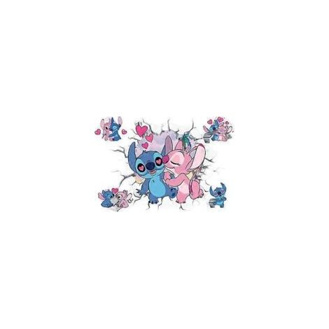 Decorazioni murali Stitch, adesivi murali per la cameretta dei bambini, decalcomanie da parete - Crezuo