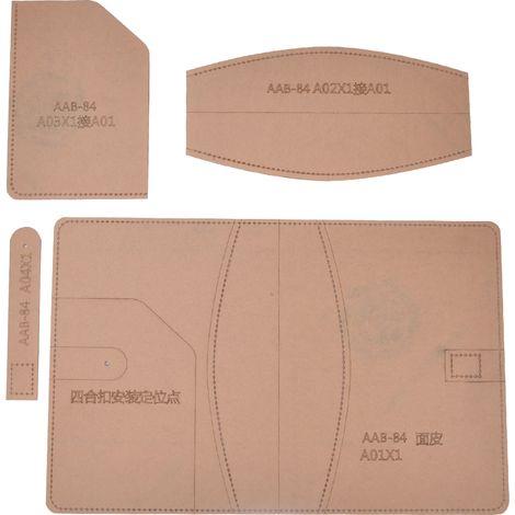 Kit de pochoirs en cuir acrylique transparent pour couverture de carnet DIY, outil artisanal fait main (1/5)