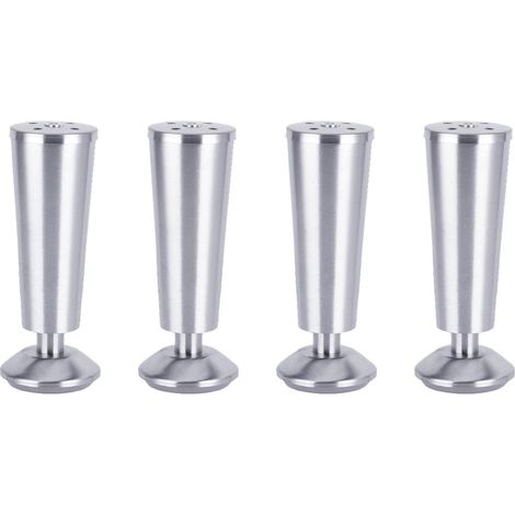 Piedini Pour Meubles - Acier Inoxydable Épais - Réglables En Hauteur - Forme De Tasse - Pour Lit Divan Armoire Cuisine TV - Lot De 4 (1/5)