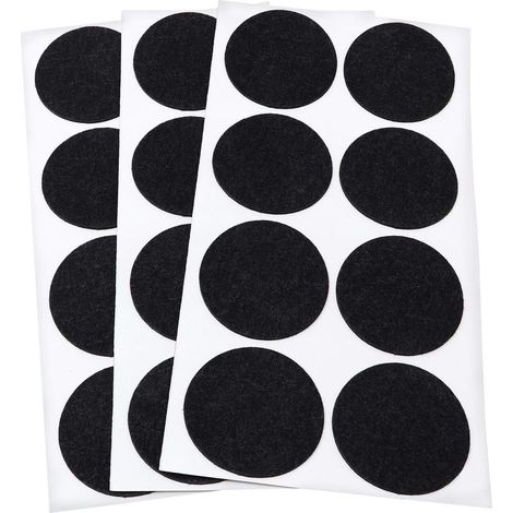 24 x Sentito protezioni Nero 50 mm spessore 3mm pizzo cursori adesivo di altissima qualità (1/5)