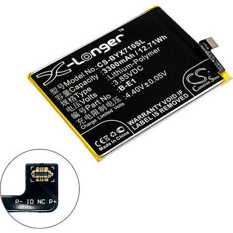 NX - Batterie téléphone, smartphone, GSM pour BBK 3.85V 3300mAh - B-E1BK-B-E1 (1/2)
