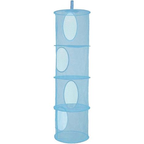 HONORNIC - Étagère de rangement pliable à 4 niveaux en maille pour jouets d'enfants, panier suspendu et organisateur d'objets divers (1/5)