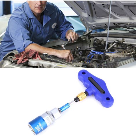 4-teiliges Set 9-21 mm Universal-Steckschlüssel T-Griff Bohrmaschinenadapter Doppelkopf-Bit-Set Blau (1/5)