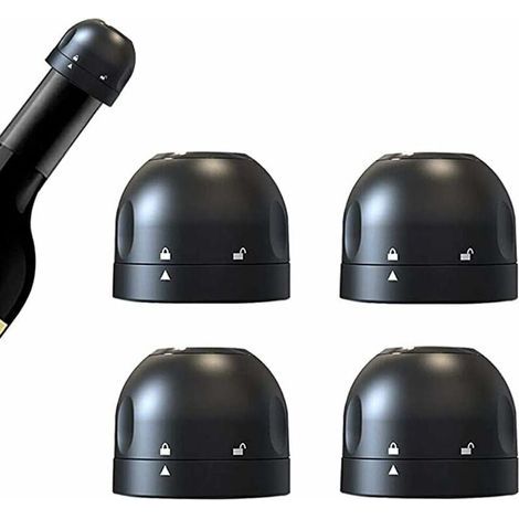 4 pièces de bouchon d'étanchéité de champagne, cadeau compagnon de diffusion en direct, mini bouchon de vin mousseux en silicone, bouchon d'étanchéité (1/5)