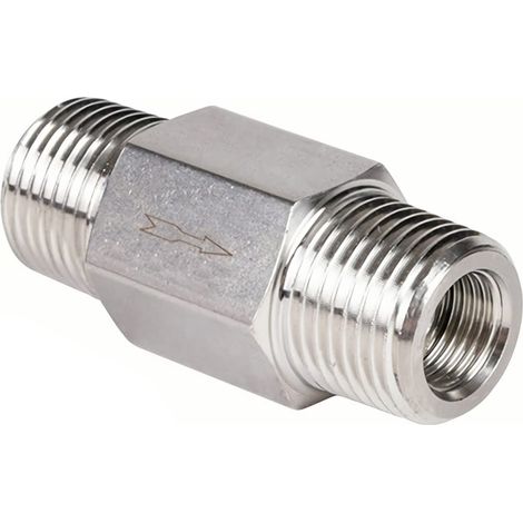 1/4 pouce NPT mâle à mâle filetage 304 en acier inoxydable clapet anti-retour unidirectionnel clapet anti-retour pour eau huile gaz clapet anti-retour 1PCS