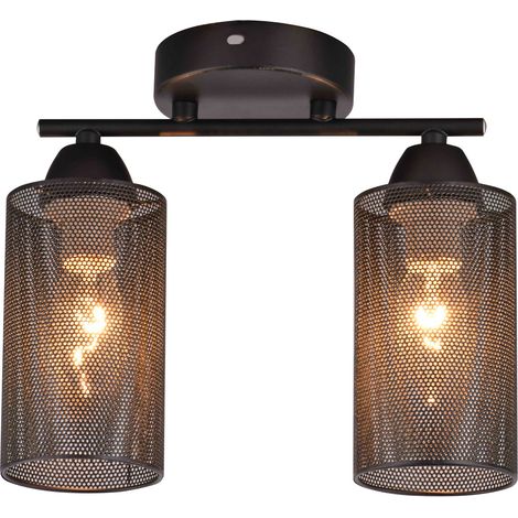 Suspension ajourée Candellux Indira métal noir 26cm (1/2)