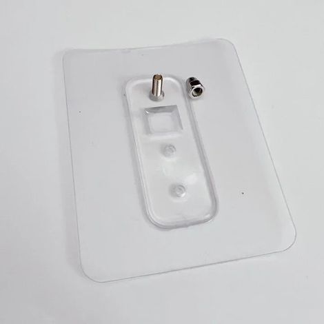(Crochet - 2 pièces) 2 étagères de rangement en acrylique pour salle de bain et cuisine, étagère à shampoing, étagère de douche, accessoires de salle de bain, étagère de rangement sans perçage (1/5)