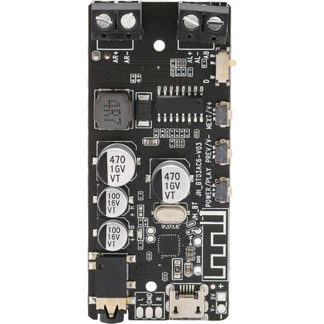 Module récepteur Bluetooth DIY stéréo 2x5W, carte amplificateur Bluetooth 5.0 avec prise casque 3,5 mm (1/5)
