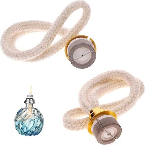 2 x Replacement Wicks Cotton Oil Lamp Wick for Diffuser Burner, 18 mm Diameter, (1/5)