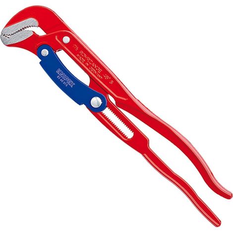 KNIPEX 83 60 015 Giratubi con ganasce ad "S" con regolazione rapida rossa, verniciata a polvere 420 mm