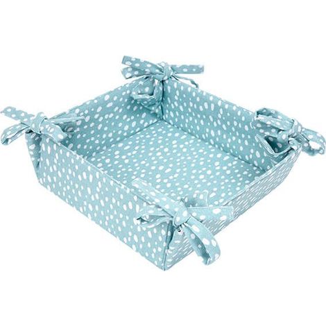 Dexam Sintra Recycled Cotton Spotted Bread Basket Duck Egg
