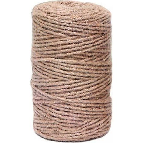 Décoration de lampe vintage faite main en corde de jute tressée de 3 mm x 200 m, idéale pour l'emballage de bijoux et la confection de lampes vintage. (1/2)