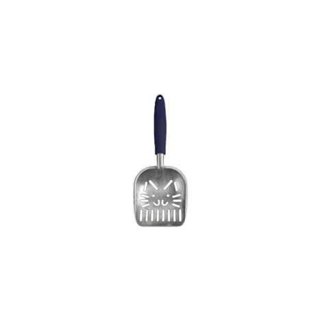 Pelle à litière pour chat, grande taille, manche noir, aluminium durable. (1/5)