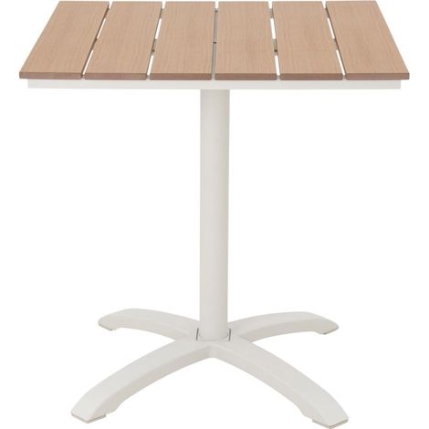 Mads table de café de jardin 70x70 cm décor teck. (1/4)