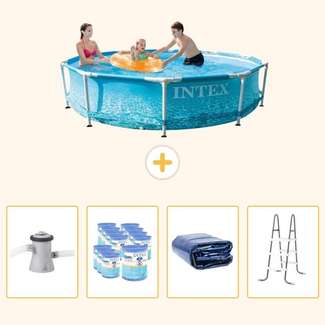 Intex Piscine Tubulaire Ronde - 305x76 cm - 5-pièces SCB95 (1/5)