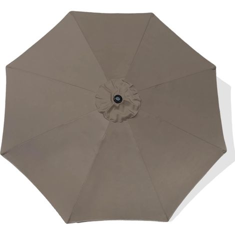 Auvent de rechange amélioré pour parasol de terrasse à 8 baleines (3,3 m, kaki) (1/5)
