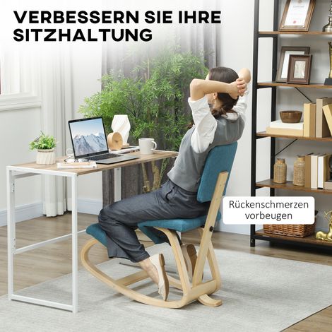 Tabouret ergonomique à genoux bleu foncé, repose-genoux santé pour maison, bureau, méditation (1/5)