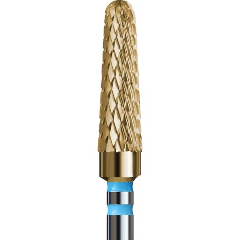 Fresa in carburo per mancini per unghie ibride, in gel e acriliche con rivestimento in oro - cono standard