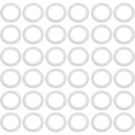 100 Kunststoff-Gardinenösen für Fenstergardinen – 1,00 x 1,00 x 0,10 cm – Weiß (1/4)