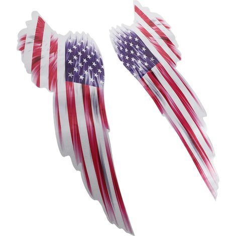 Engelsflügel Aufkleber mit amerikanischer Flagge zur
