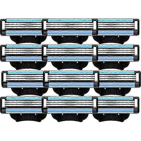24 Cartouches de Rasoir Homme, Lames de Rechange Compatibles Mach 3 - Lot de 24 Recharges Premium pour Rasage Doux et Précis (1/5)