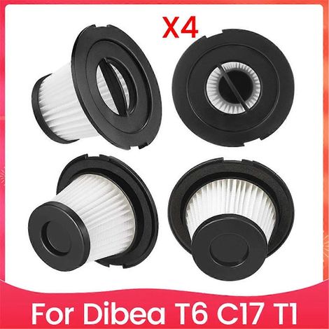 Lot de 4 filtres pour aspirateur à main Dibea T6 C17 T1 - Accessoires de remplacement-AquaForge (1/5)