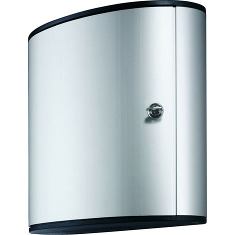 Durable 195123 Key Box 18, Cassetta Portachiavi con Serratura, 302 x 280 x 118 mm, Capacità 18 Chiavi, Argento Metallizzato (1/4)