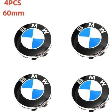 NURIA - BMW 60mm Wheel Hubcap - Wheel Center Cap - Suitable for replacing BMW hubcaps - Classic Blue and White (1/2)