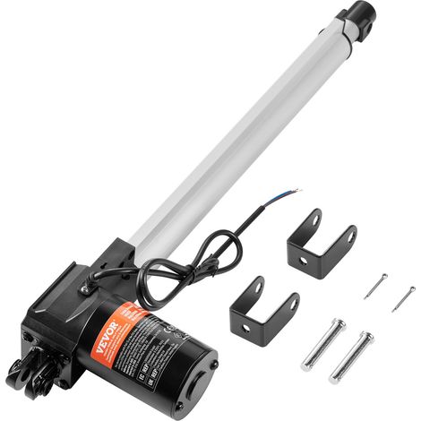 Actionneur Linéaire 12 V, Actionneur de Mouvement Linéaire Robuste 350 mm 6000 N 5 mm/s avec Support de Montage et Protection IP44 pour Portes Électriques, Machines Industrielles, Navires, Cargo (1/5)