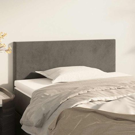 vidaXL Cabecero de terciopelo gris oscuro 80x5x78/88 cm (1/5)