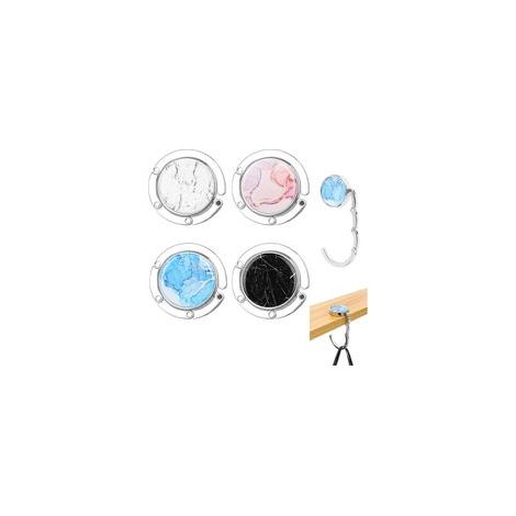 Lot de 4 Supports de Sac à Main de Table, Crochet de Sac à Main, Support de Crochet de Sac Antidérapant Pliable, pour Table ou Bureau Suspension Sac à Mmain, Petits Objets