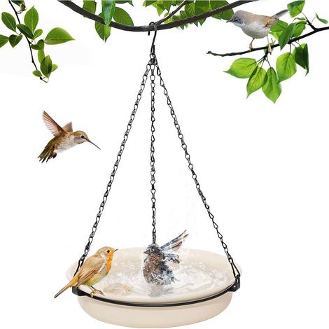Mangeoire à oiseaux d'extérieur, . suspendu d'extérieur, décoration de balcon de jardin (blanc) (1/5)