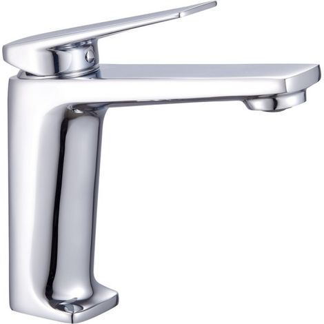 Mitigeur pour lavabo AMANZI chromé avec vidage clic-clac ABS - THEWA AMZ15