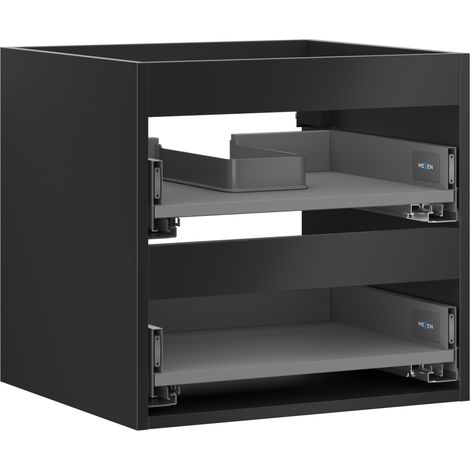 Mexen Box-A corpo del mobile sottolavabo 50 cm, 2 cassetti, nero opaco - 91AX0-0500-470-2-71 (1/5)