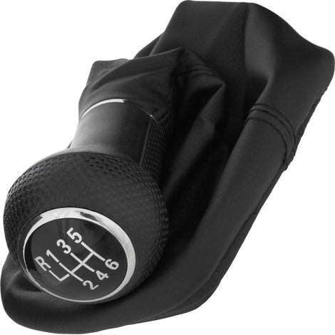Pomo de palanca de cambios negro para VW Sharan 2000, 6 velocidades + orificio para funda de 12 mm. (1/5)