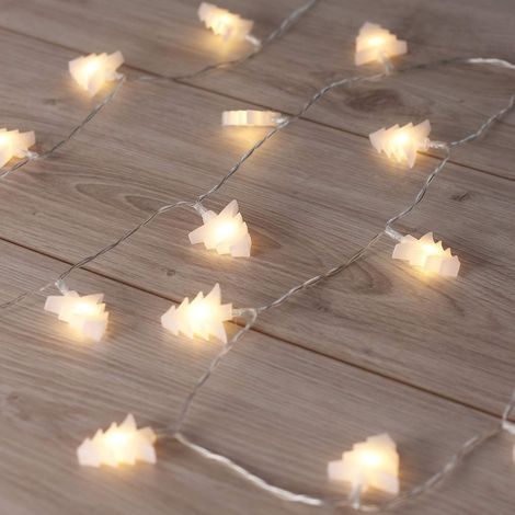 20 LED guirlande lumineuse sur fil d'argent Sapin blanc chaud blanc statique à piles Guirlande Intérieur et Extérieur LED Décorations de Noël Décoration de l'Arbre de Noël (1/5)