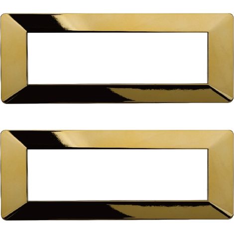 gloca Placche Plastica Compatibili Plana (2 Pezzi Oro lucido, 7 Posti) (1/4)