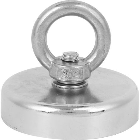 Outil de sauvetage, aimant de levage, récupération en rivière, N35, 162 kg, revêtement triple couche + corde rouge de 20 m (1/5)
