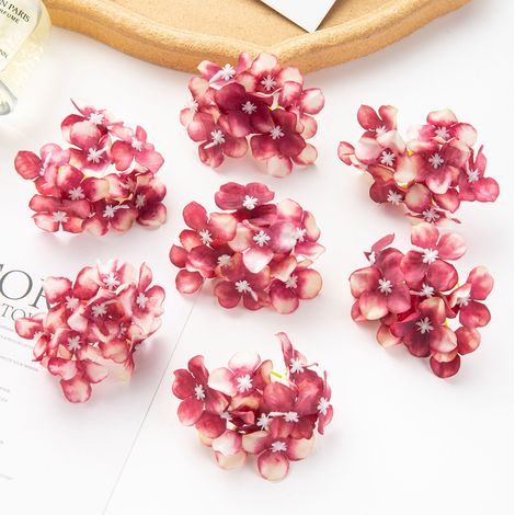 Mariage jardin décor à la maison accessoires de mariée couronne de fête hortensia en soie 20 pièces fleurs artificielles (1/5)