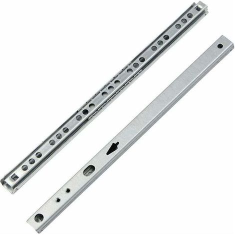 Coulisse Tiroir 1 paire Glissières pour Tiroirs en Métal à Roulement à Billes Coulisses à Bille Rails de Tiroirs à Coulisse Glissières à Roulement à Billes pour Tiroir de Meubles 2461710mm, (1/5)