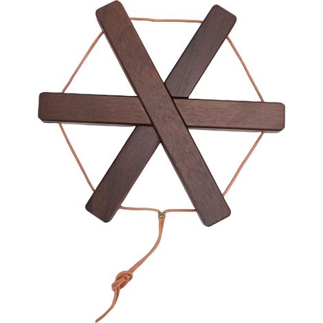 Dessous de Plat Hexagonal en Bois, Tapis antidérapant résistant à la Chaleur, Support de Pot Chaud, Tapis de Tasse, Ustensile de Cuisine (1/5)