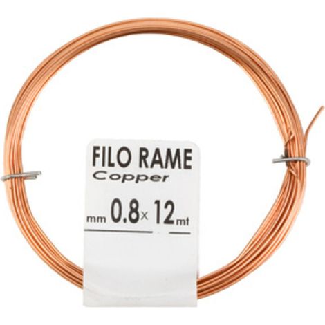 20PZ FILO RAME DIAMETRO MM 0,8 LUNGHEZZA 12 MT MATASSINA 50 G (1/2)