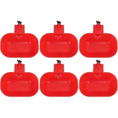 6-teiliges automatisches Geflügeltränken-Set, große, robuste ABS-Tränke, automatische Tränke für Hühner, Hunde und Enten, G1/8-Außengewinde