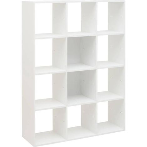 Étagère 12 Cases "Mix n'Modul" 135cm Blanc (1/2)