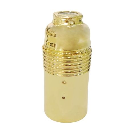Portalámparas metálico liso E14