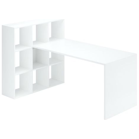 Bureau d'angle 9 cases plateau blanc L 169 cm - Maxicubes - Maxiburo (1/2)